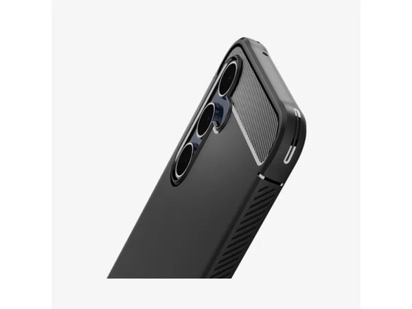 Spigen Rugged Armor - Baksidedeksel for mobiltelefon - termoplast-polyuretan (TPU) - svart - for Samsung Galaxy A55