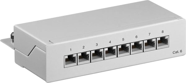 Goobay 93047, RJ-45, Cat6, 22/26, Grå, Väggmontering, 160 mm