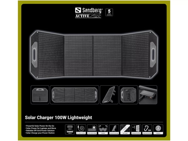 Sandberg Solar Charger 100W Lightweight