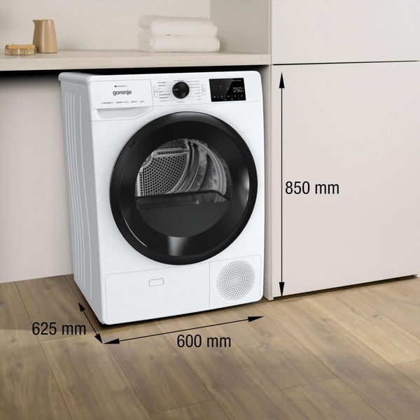 Gorenje DPNE82/GN lämpöpumppukuivausrumpu 8 kg, valkoinen