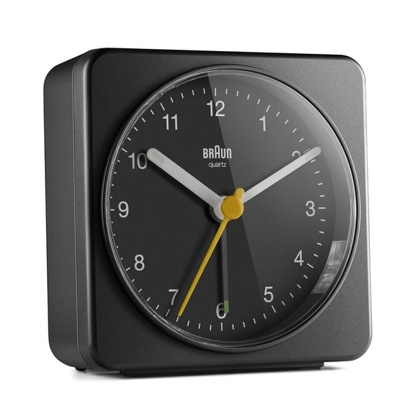 Braun Classic BC03 - Väckarklocka - kvadrat - kvarts - skrivbord - svart