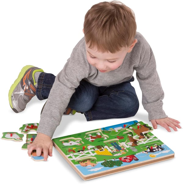 Melissa & Doug lydpuslespill, 8 stk., gårdsdyr, 2 år
