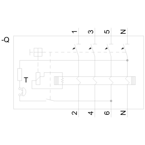 Siemens vikavirtakytkin 4P 40A 100mA tyyppi AC