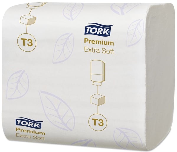 Toalettpapir Tork T3 Premium Ekstra Mykt 2-lags hvitt - (30 pakker x 252 stk.)