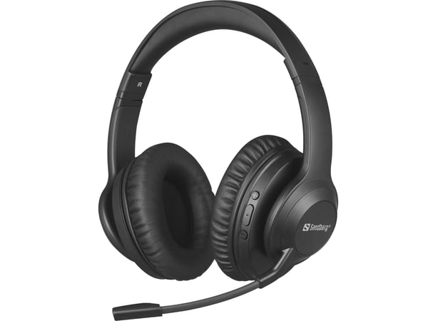 Sandberg Pro - Hodesett - full størrelse - Bluetooth - trådløs, kablet - aktiv støydemping - USB-C