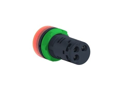SCHNEIDER ELECTRIC Ø22 mm kaikuluotain punaisella LEDillä ja joko jatkuvalla tai piippauksella 230V AC/DC syöttö