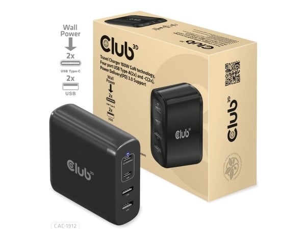CLUB3D CAC-1912, Sisätila, AC, Musta