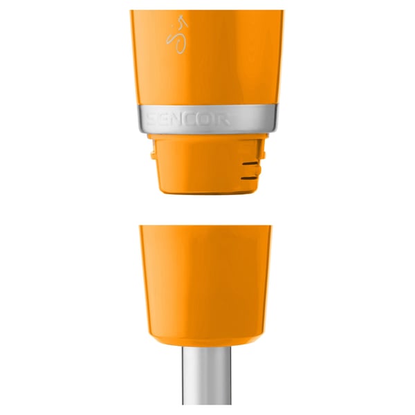 Sencor SHB 4463OR-EUE3, Upotettava sekoitin, 0,7 L, Syke-toiminto, Jäänmurskaus, 1000 W, Oranssi, Ruostumaton teräs
