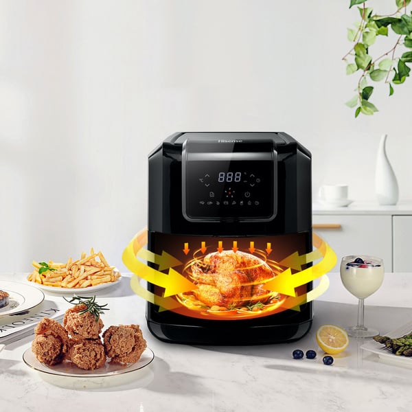 Hisense H06AFBS1S3, Varmluftsfrityr, 5 l, 80 °C, 200 °C, Single/enkelt, Svart