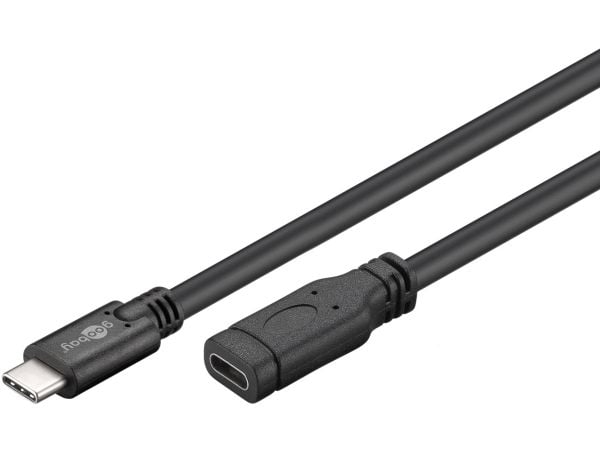 Goobay USB 3.0 SuperSpeed kabel 1 m, svart, 1 m - USB-C™-plugg > USB-C™-kontakt (45393) Goobay USB 3.0 SuperSpeed kabel 1 m, svart, 1 m - USB-C™-plugg > USB-C™-kontakt (45393)