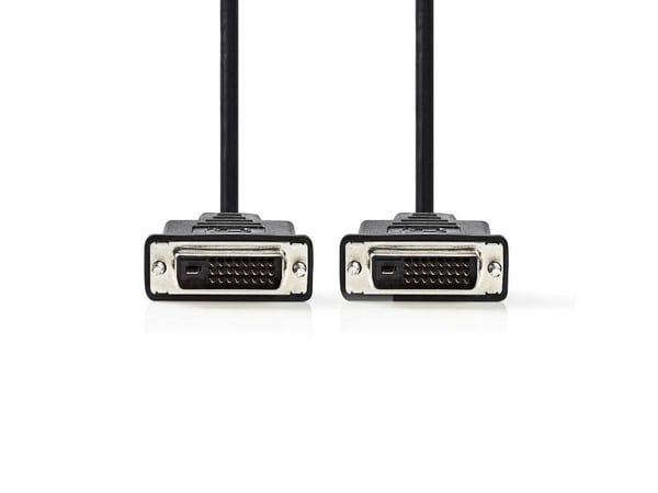 Nedis CCGB32000BK30, 3 m, DVI-D, DVI-D, Hankjønn, Hankjønn, Sort