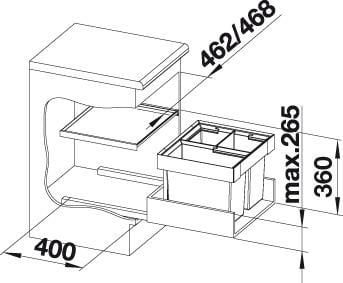 BLANCO 521470 avfallsbøtte, svart