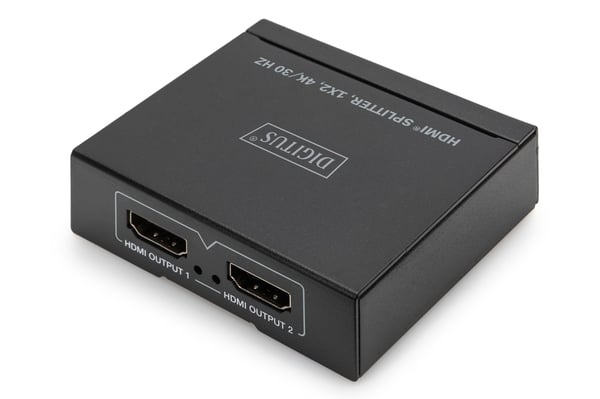 Digitus DS-45340, HDMI, 2x HDMI, 1.4b, 3840 x 2160 pikseliä, Musta, Metalli
