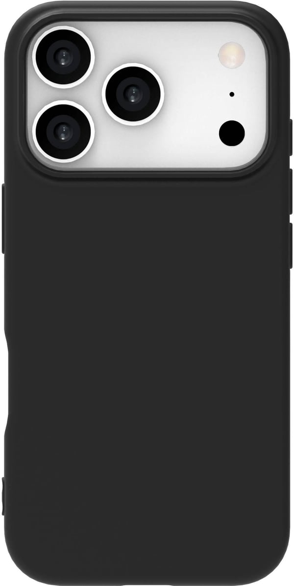 eSTUFF Infinite Vienna - Beskyttende deksel for mobiltelefon - 100% recycled plastic - termoplast-polyuretan (TPU) - svart - for Apple iPhone 17 Pro