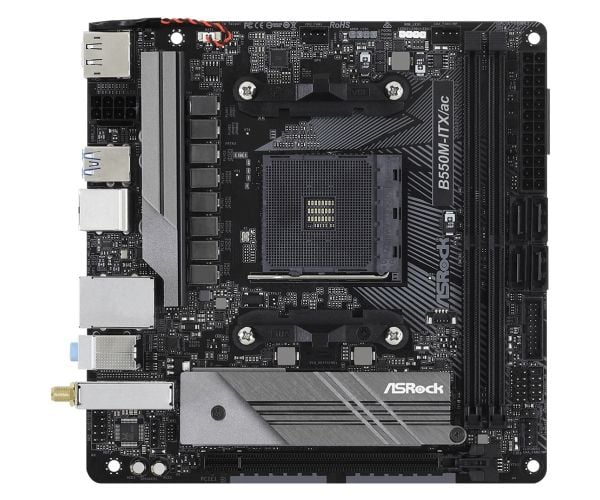 ASRock B550M-ITX/ac - Moderkort - mini ITX - Socket AM4 - AMD B550 Chipuppsättning - USB-C Gen1, USB 3.2 Gen 1 - Bluetooth, Gigabit LAN, Wi-Fi - in...