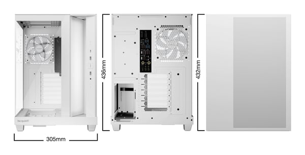 be quiet Light Base 500 LX BGW86 ATX-chassi med sidopanel i glas, vit