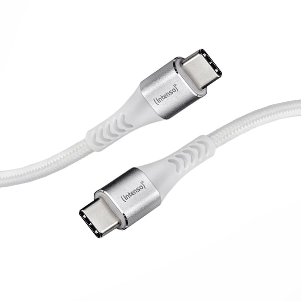 Intenso C315C - USB-kabel - USB-C (hane) till USB-C (hane) - USB 2.0 - 20 V - 3 A - 1.5 m - USB Power Delivery (60W) - vit