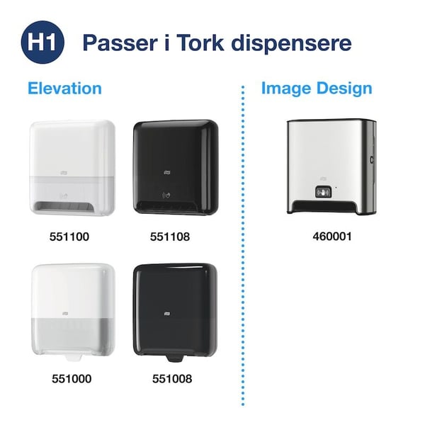 Håndklæderuller Tork Matic® Advanced H1 blå 2-lag 150m - (6 ruller pr. karton)