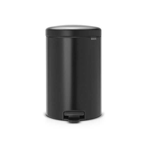 Brabantia 114106, 20 L, Pyöreä, Musta, Muovi, Poljin, 29 cm