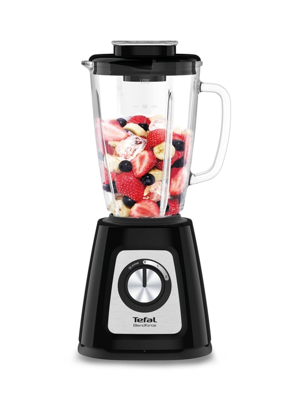 Tefal BlendForce II BL4388, Bord juicepresse, 1,25 l, Pulsfunksjon, Isknusing, 800 W, Sort, Børstet stål