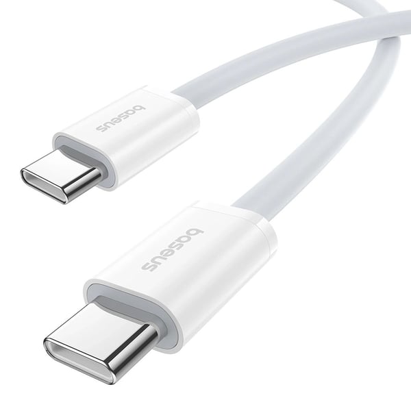 Baseus Superior, 1 m, USB C, USB C, USB 2.0, 480 Gbit/s, Hvit