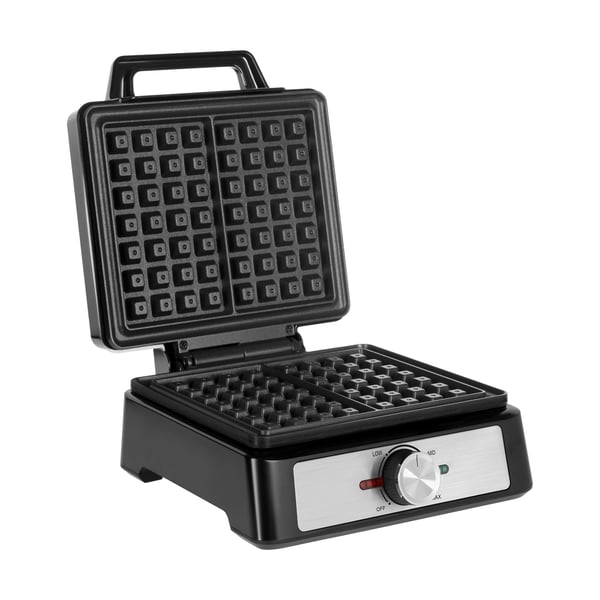 Teesa Wafelijzer zeer compact model 1600 Watt, 2 våffla/våfflor, Rektangulär, Svart, Rostfritt stål, Aluminium, Rostfritt stål, 0,75 m, 1600 W