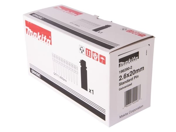 Makita C6 - Concrete nail set - for betong, stål - 1000 deler - lengde: 20 mm