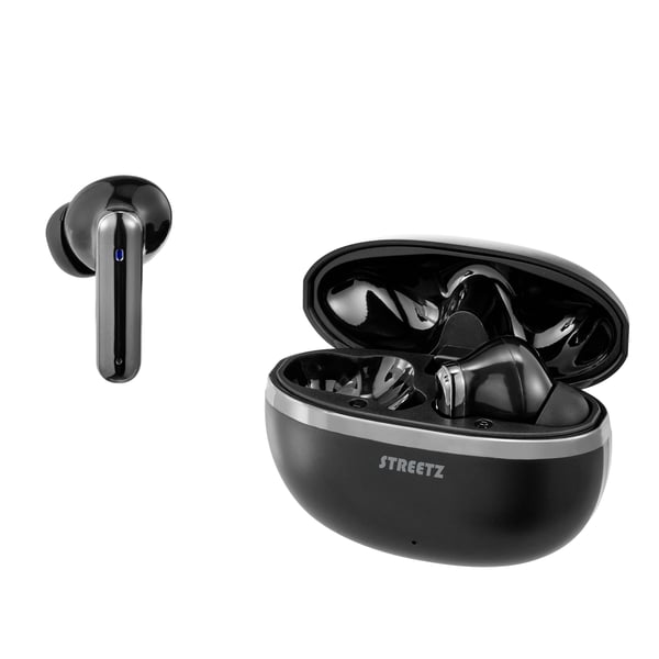 Streetz T235 TWS earphones black, True Wireless Stereo (TWS), Samtaler/musikk, 20 - 20000 Hz, 40 g, Hodesett, Svart