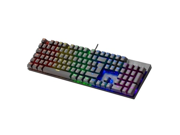 Mars Gaming MK422, Koblet med ledninger (ikke trådløs), USB, Mekanisk nøkkelbryter, QWERTY, RGB LED, Sort