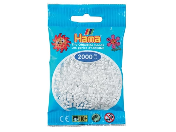Hama Beads 501-01, Lasten askartelusetti, 10 vuosi/vuosia, PVC-muovi, Valkoinen, 2000 kpl