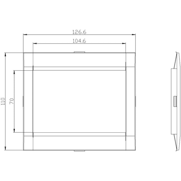 Siemens 3VA9163-0SB10 Tilbehør til strømbryter, 1 stk. (B x H) 104,6 mm x 70,7 mm, 45 g, 220 mm, 150 mm, 10 mm