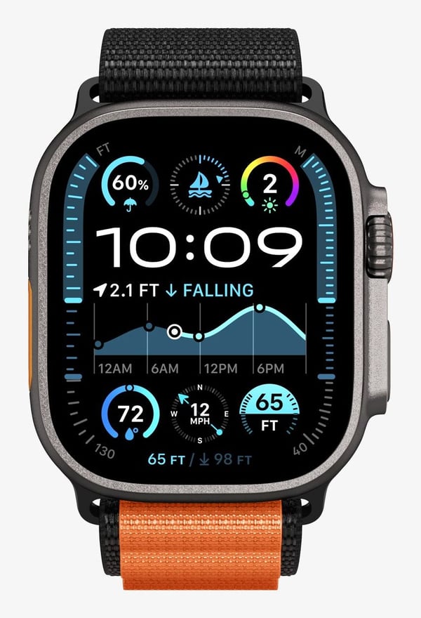 Spigen WBF1-reim for Apple Watch 6/7/8/9/10/11/SE/SE 3/Ultra 1/Ultra 2 44/45/46/49 mm svart/oransje