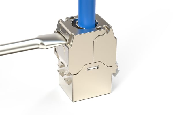 DIGITUS - Modulaariset sisäkkeet - kompakti, työkaluttomia - CAT 6a - suojattu - RJ-45 (4 kpl:n pakkaus)
