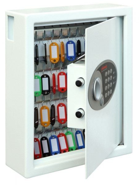 Phoenix Safe Co. Cygnus KS0032E, Metalli, Valkoinen, 48 koukku(a), Elektroninen, 7,5 L, 300 x 100 x 360 mm