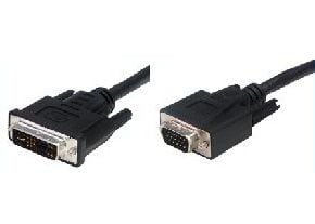 Tecline 3m VGA - DVI-A m/m, 3 m, DVI-A, VGA (D-Sub), Hankjønn, Hankjønn, Sort