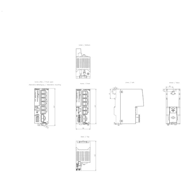 Siemens 6GK5206-2RS00-5AC2 Industrial Ethernet Switch, Hallittu