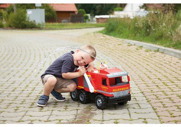 Lena Fire Brigade Actros 63 cm lös i en låda