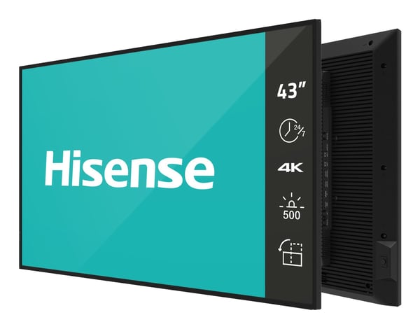 Hisense 43DM66D - 43" Diagonalklasse DM Series LED-bakgrunnsbelyst LCD-skjerm - intelligent skilting - Android - 4K UHD (2160p) 3840 x 2160 - Direc...