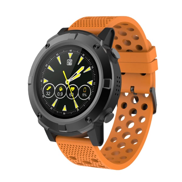 DENVER SW-660 - Svart - smart klocka med band - orange - display 1.3" - Bluetooth