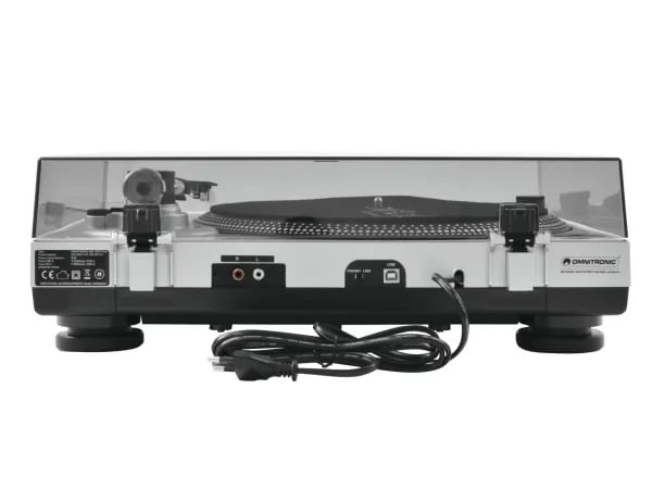Omnitronic 10603043, Remdriven DJ-skivtallrik, 33,45 RPM, -10 - 10%, 0,25%, 1 s, Likströmsmotor