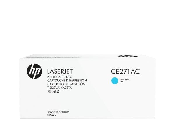 HP 650A Cyn Contract LJ Toner Cartridge, 15000 sider, Cyan, 1 stykker