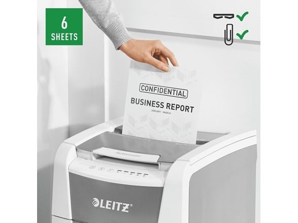 Leitz IQ AutoFeed Small Office 100 P5 - Makulator - mikrokutt - 2 x 15 mm - P-5