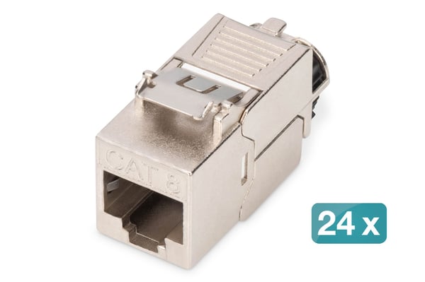 Digitus DN-93816-24, litteä, hopea, RJ-45, LSA, naaras, naaras