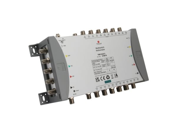 Triax TMS 5×24 C, 5 lähtöä, 24 tuloa, 950 - 2200 MHz, 5 - 862 MHz, 1.0, 2.0, RED