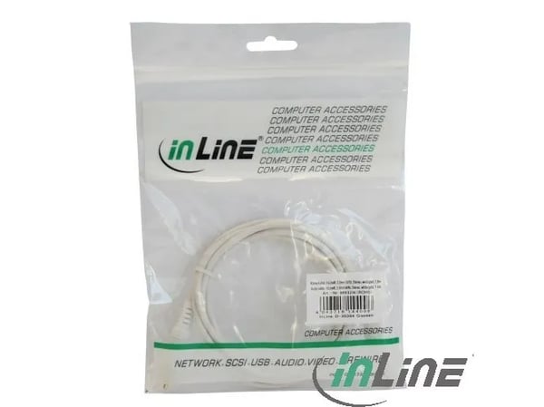 InLine 99932W, 3.5mm, Uros, 3.5mm, Uros, 1,5 m, Valkoinen