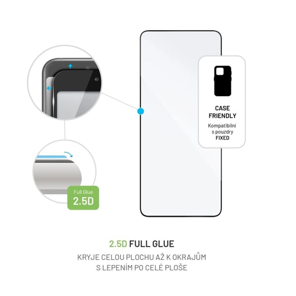 FIXED FIXGFA-1469-BK, Universaali, Xiaomi Redmi 14C/A4 5G/A3 Pro/POCO C75 4G/5G/M7 5G, Naarmuuntumisenkestävä, Likaa hylkivä, Läpinäkyvä, 1 kpl