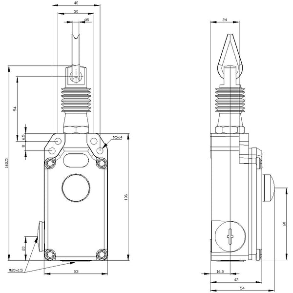 Siemens 3SE71201BF00 3SE7120-1BF00 Kaapelikoskettimet IP65 1 kpl