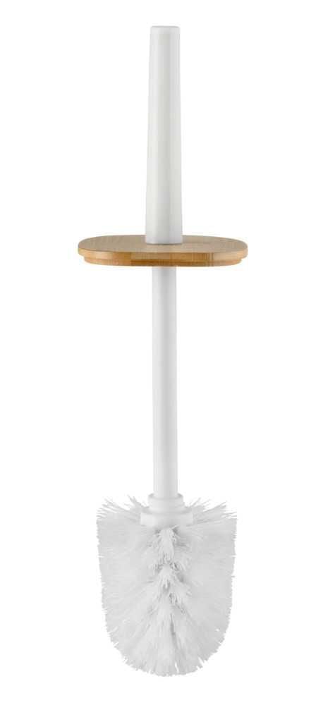 WENKO Rotello, Toalettbørste og holder, Hvit, Bamboo, Plast, 360 mm, 10 cm, 7,5 cm
