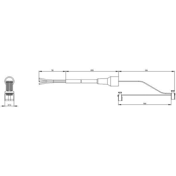 Siemens 3UF79320CA000 3UF7932-0CA00-0 PLC:n liitäntäkaapeli