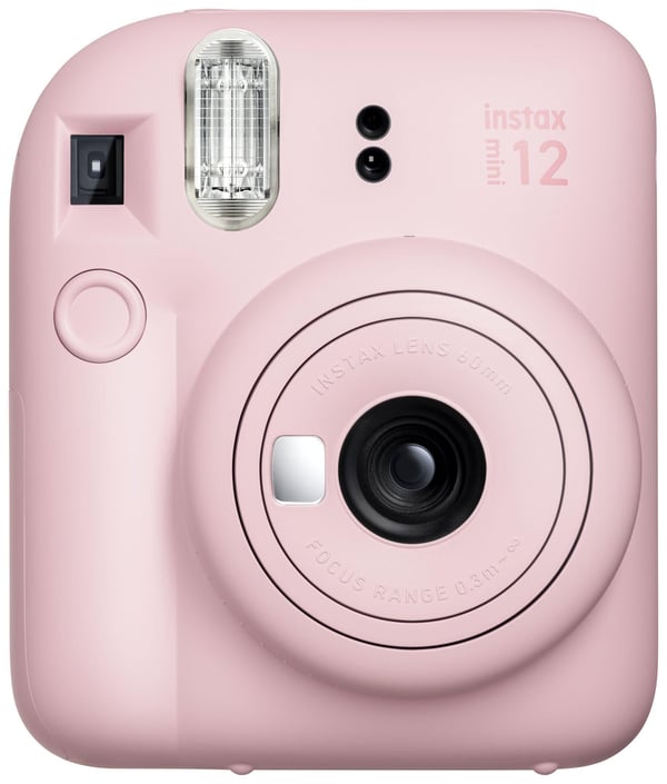 Fujifilm Instax Mini 12 direktutskrivande kamera med 60 mm-objektiv, Blossom Pink